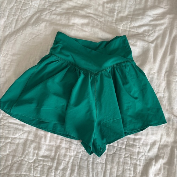 OFFLINE By Aerie Real Me Crossover Flowy Short size XS Green - Picture 2 of 11